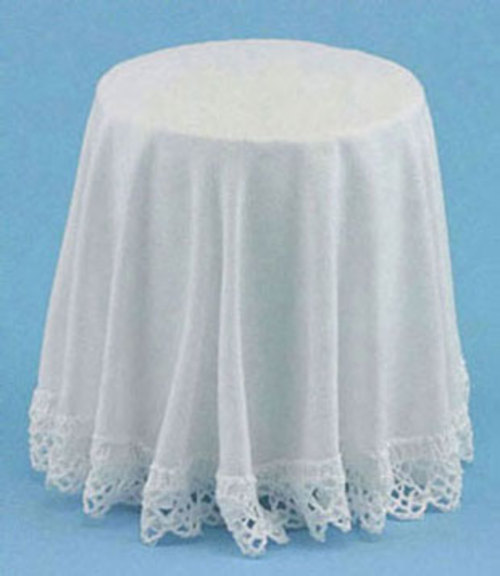 SKIRTED TABLE/WHITE