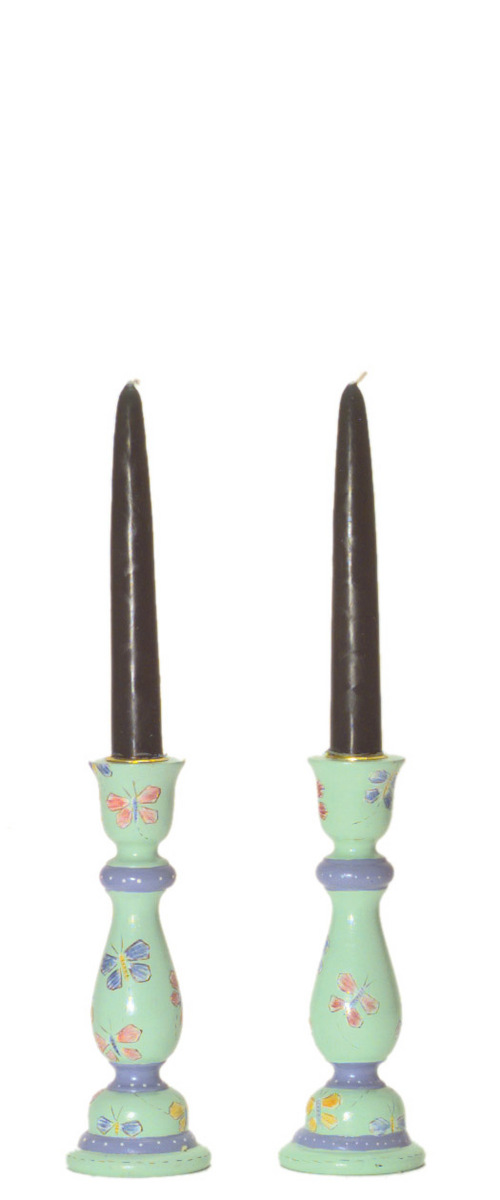 GRN.BUTTERFLY CANDLESTCKS