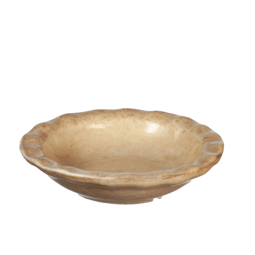 ROUND BROWN CERAMIC BOWL