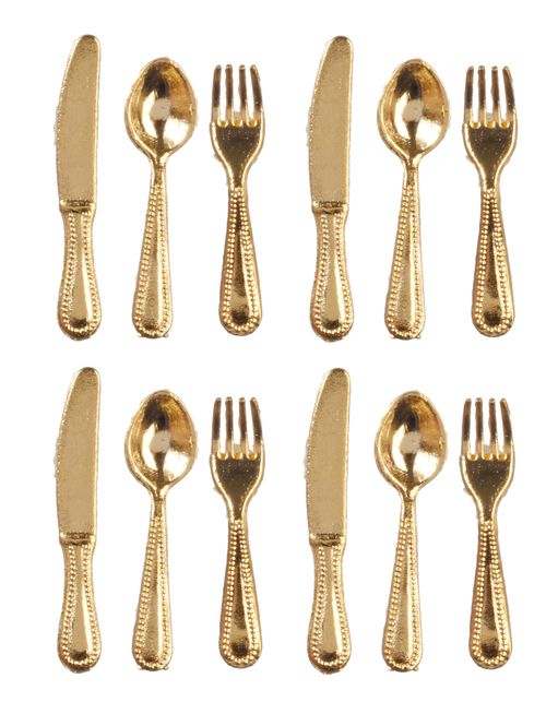 GOLD FLATWARE/12pcs