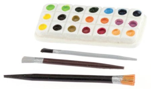 PAINT PALETTE/3 BRUSHES