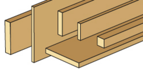 1/8 x 1/4 x 24 BASSWOOD