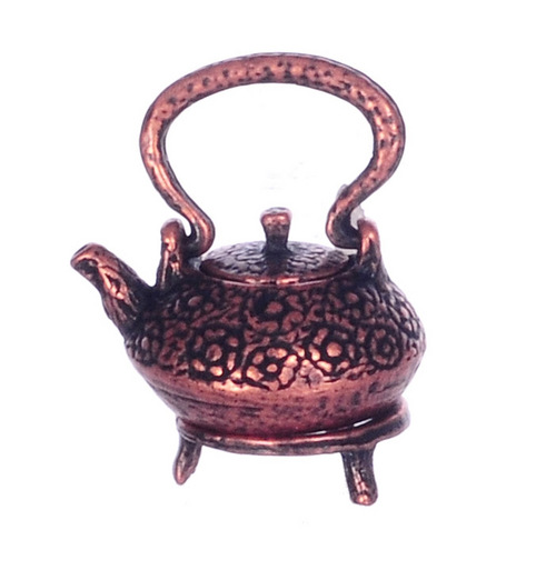 ANTIQUE COPPER TEAPOT/STD