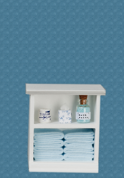 SMALL BATH CABINET/BLUE