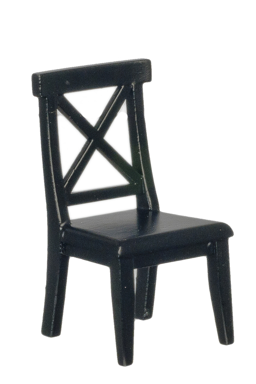 CROSS BUCK CHAIR/BLACK